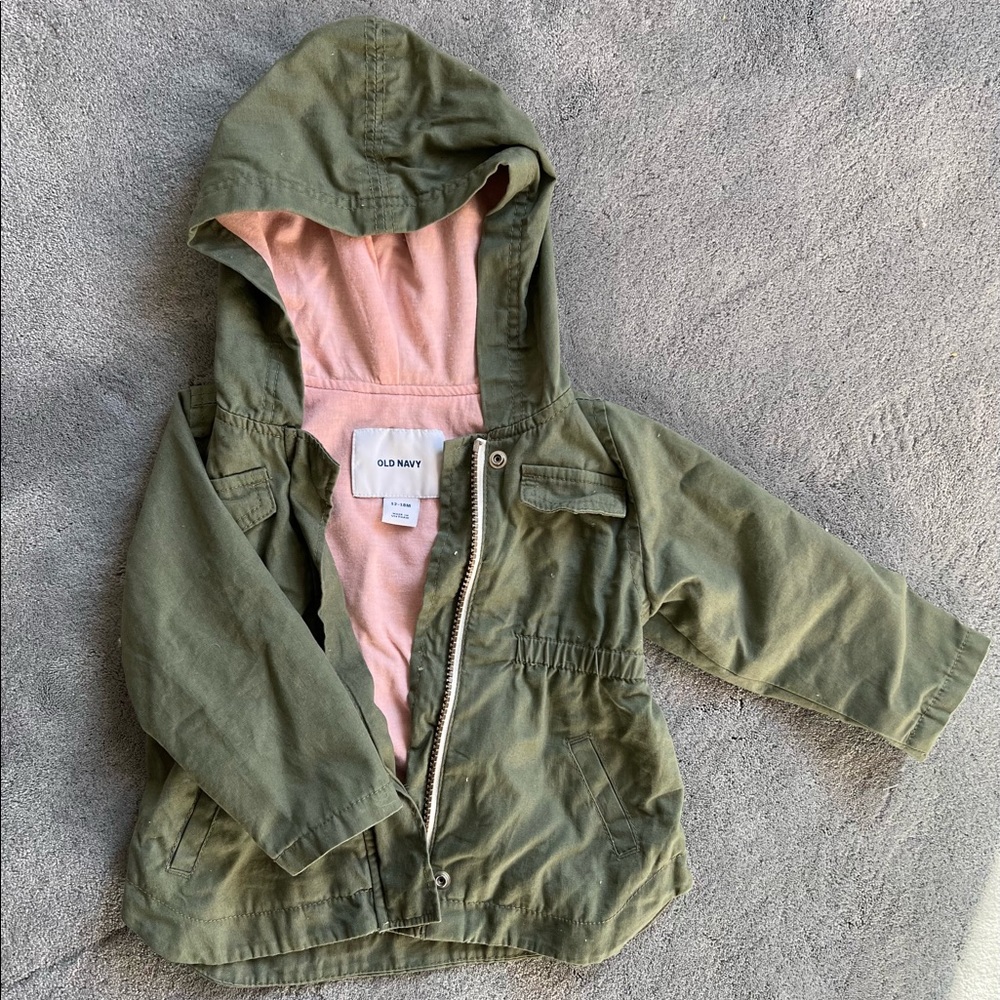 Toddler Old Navy Army Green Trench